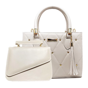 Kit Bolsa Feminina Tranversal de Couro Legítimo Elegance