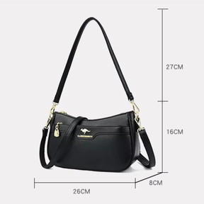 Bolsa de Couro Feminina Tranversal