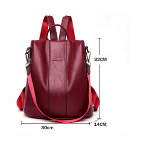 Bolsa Mochila Feminina de Couro