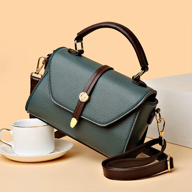 Bolsa de Couro Legítimo Feminina Transversal