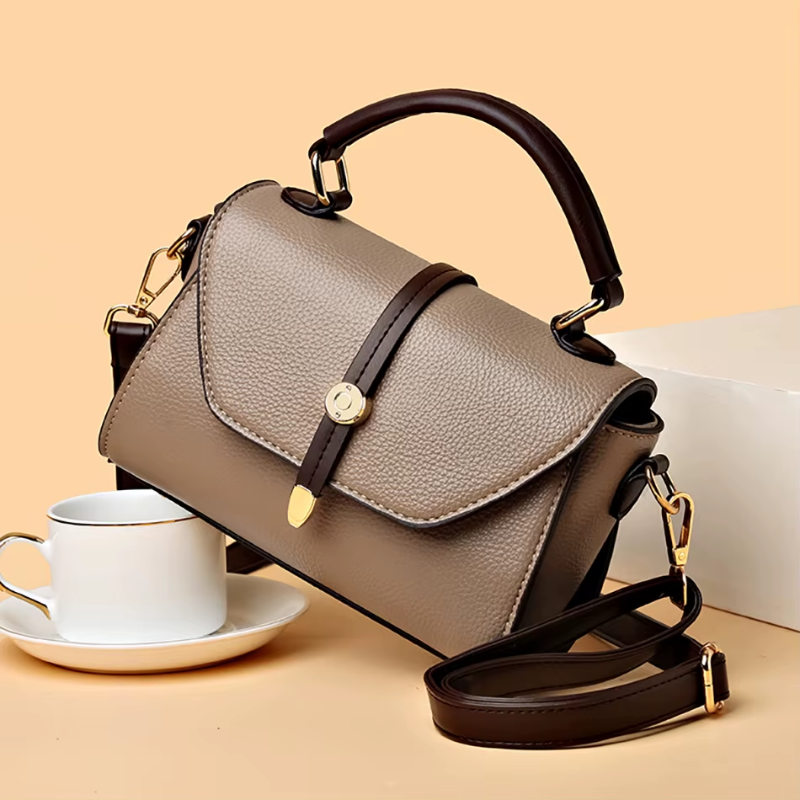 Bolsa de Couro Legítimo Feminina Transversal
