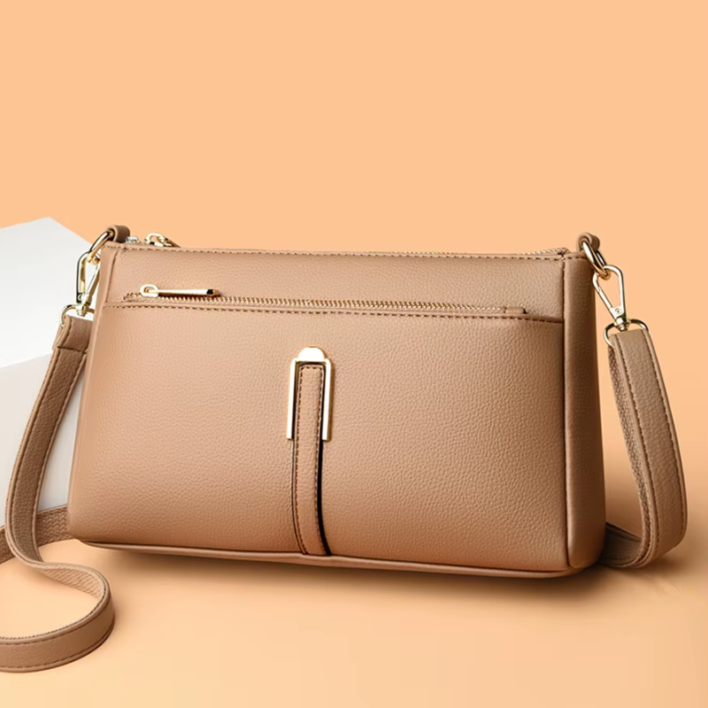 Bolsa Feminina de Couro Tranversal Luxury