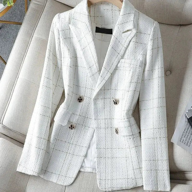 Blazer Feminino Alongado Xadrez