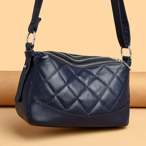 Bolsa Feminina Transversal de Couro Legítimo