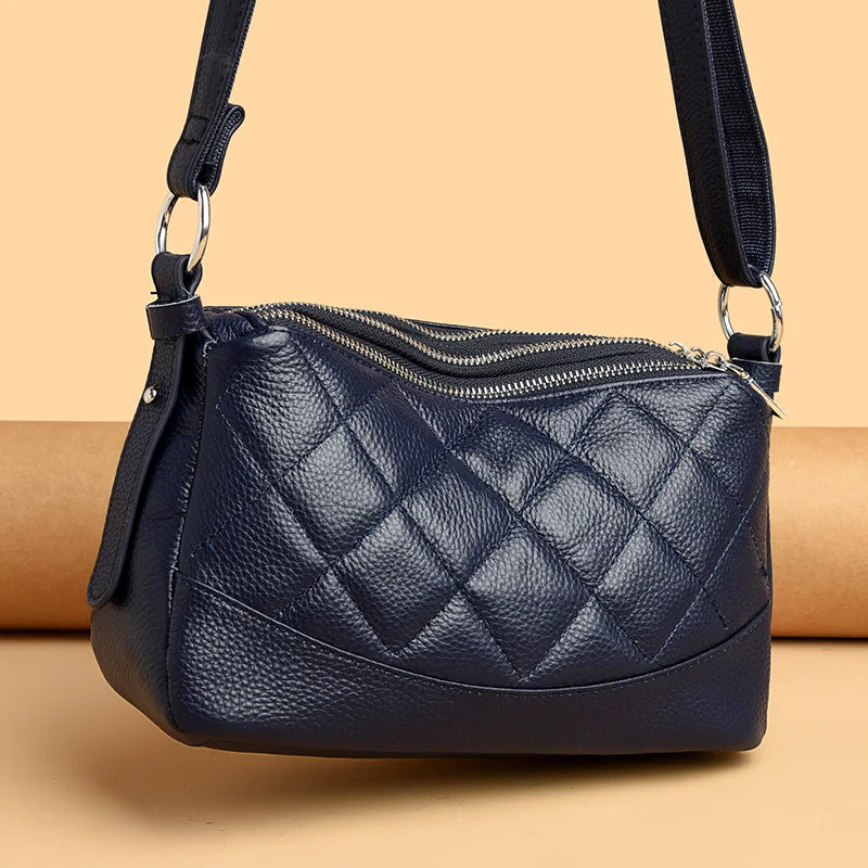 Bolsa Feminina Transversal de Couro Legítimo