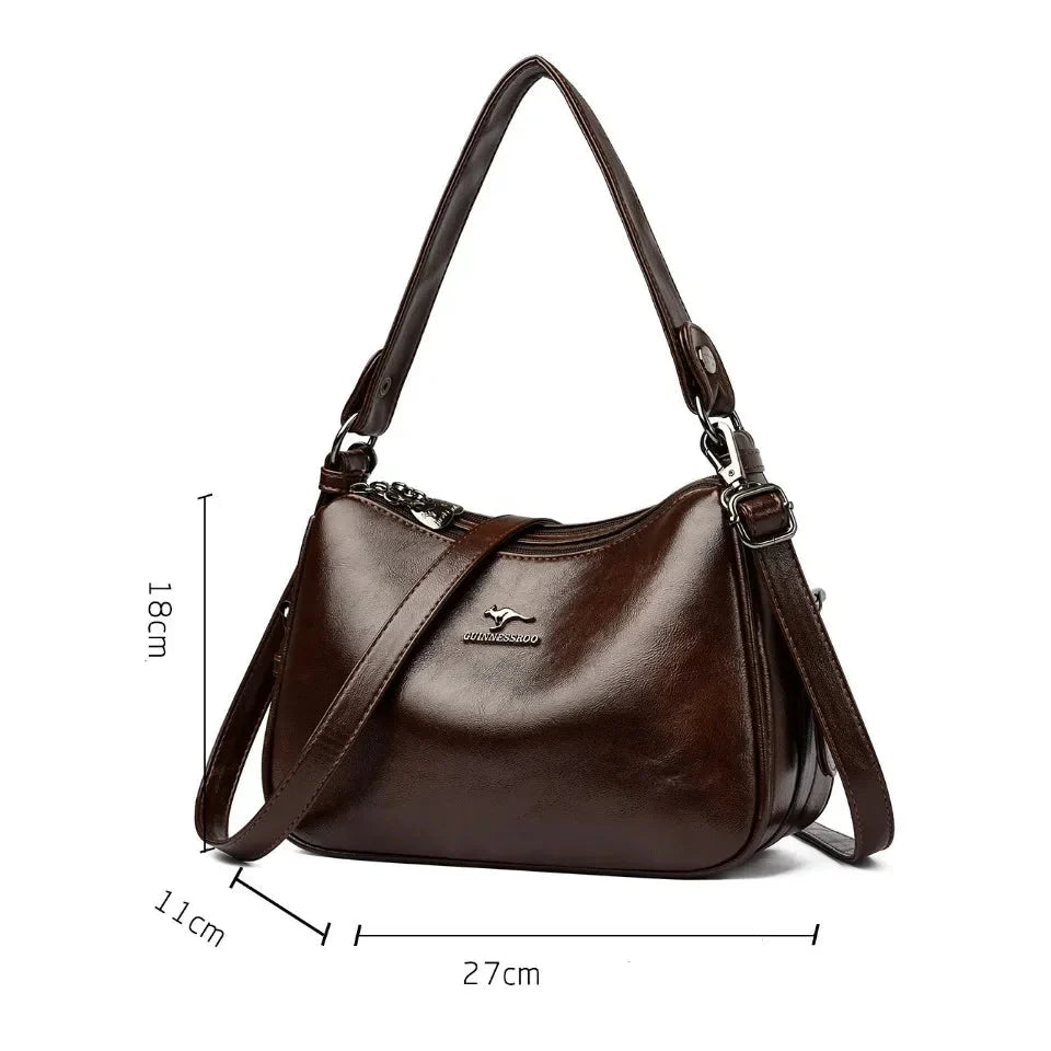 Bolsa de Ombro Feminina de Couro Carol