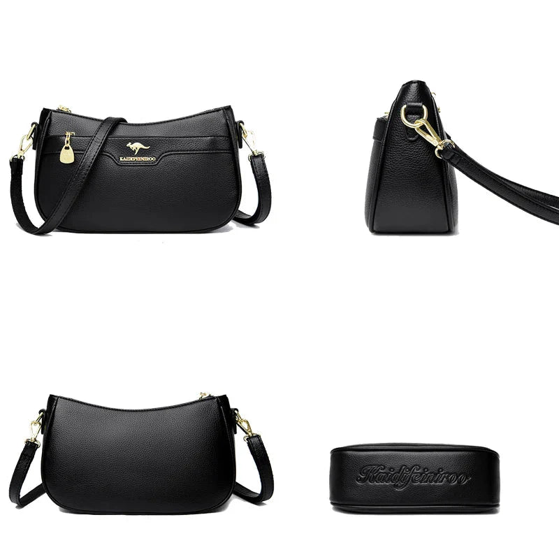 Bolsa de Couro Feminina Tranversal