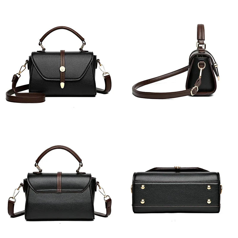 Bolsa de Couro Legítimo Feminina Transversal