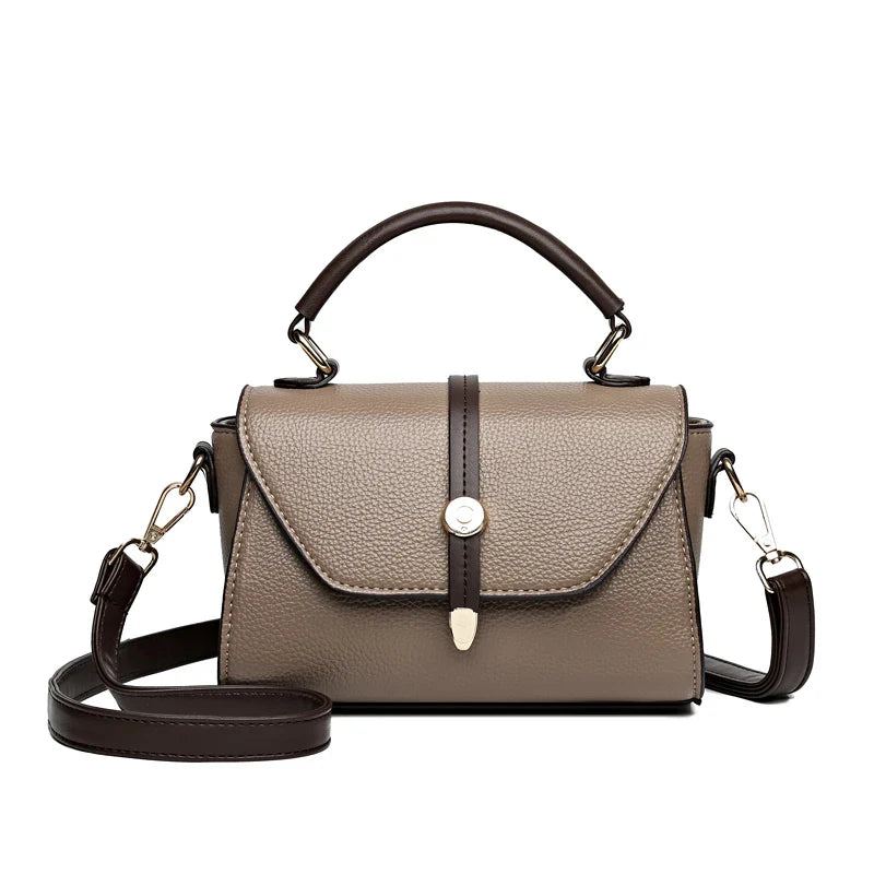 Bolsa de Couro Legítimo Feminina Transversal