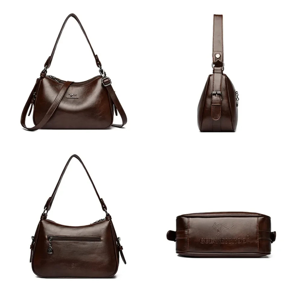 Bolsa de Ombro Feminina de Couro Carol