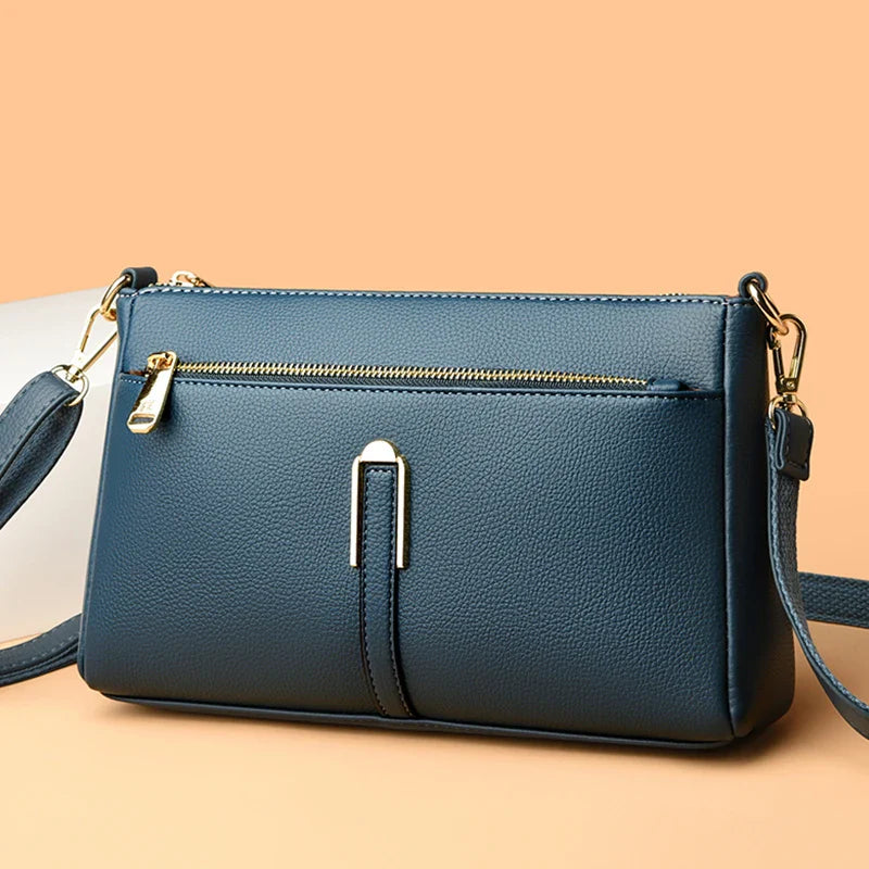 Bolsa Feminina de Couro Tranversal Luxury