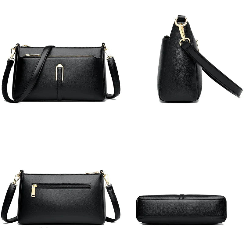 Bolsa Feminina de Couro Tranversal Luxury