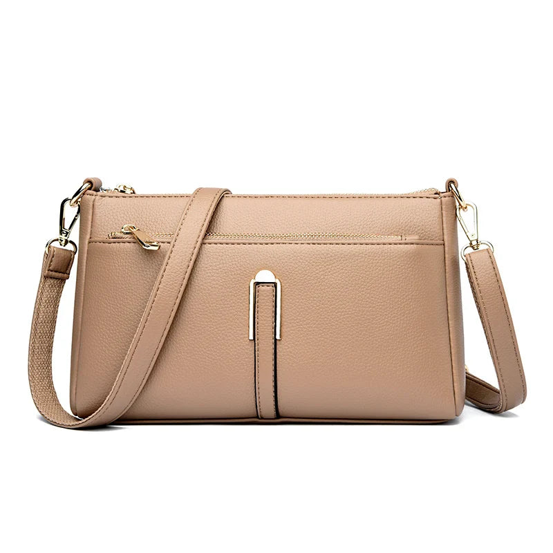 Bolsa Feminina de Couro Tranversal Luxury