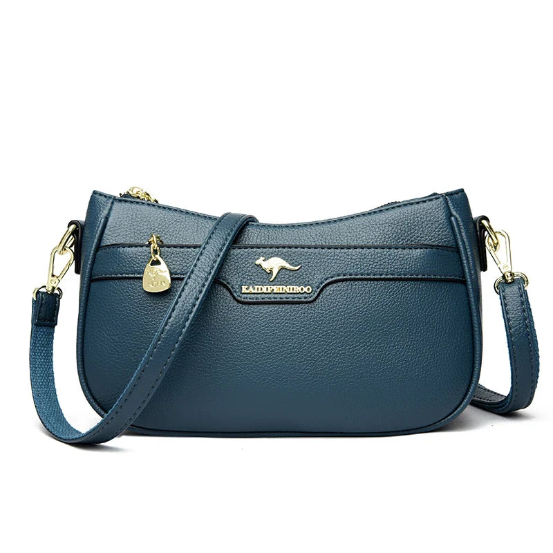 Bolsa de Couro Feminina Tranversal