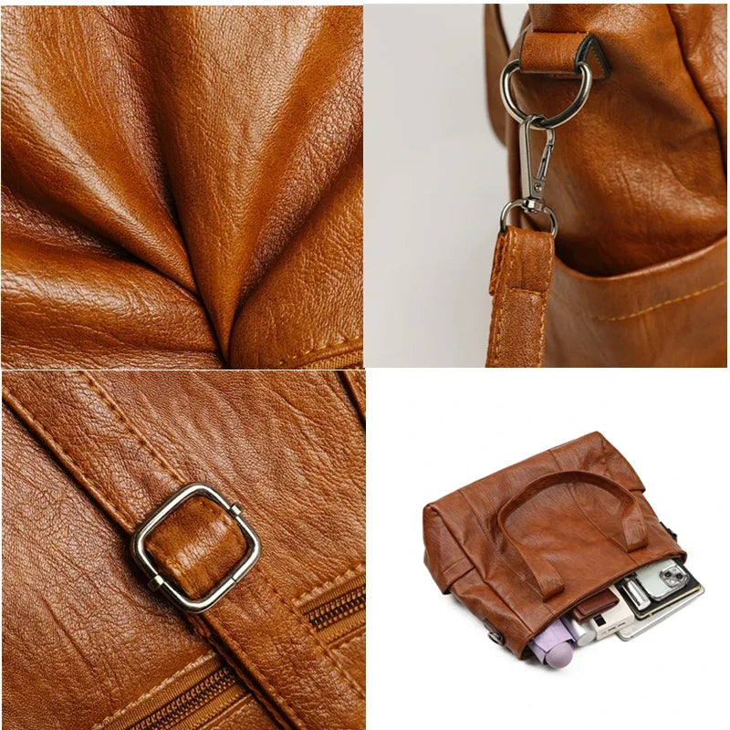 Kit Bolsa Feminina de Couro Legítimo