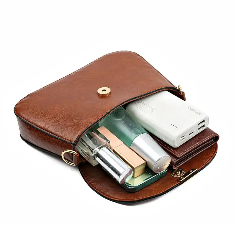 Bolsa De Couro Feminina Transversal