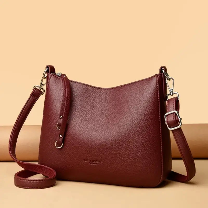 Bolsa de Couro Feminina Transversal