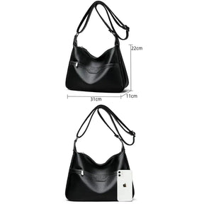 Bolsa de Couro Feminina Transversal