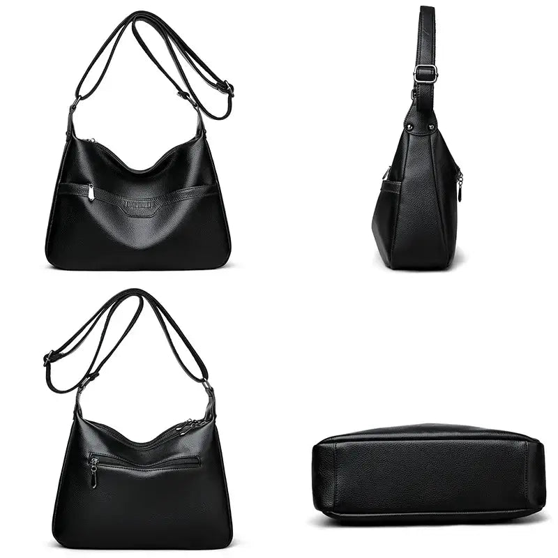 Bolsa de Couro Feminina Transversal