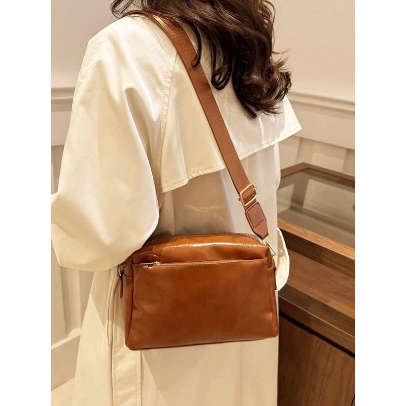 Bolsa de Couro Feminina Transversal Karina