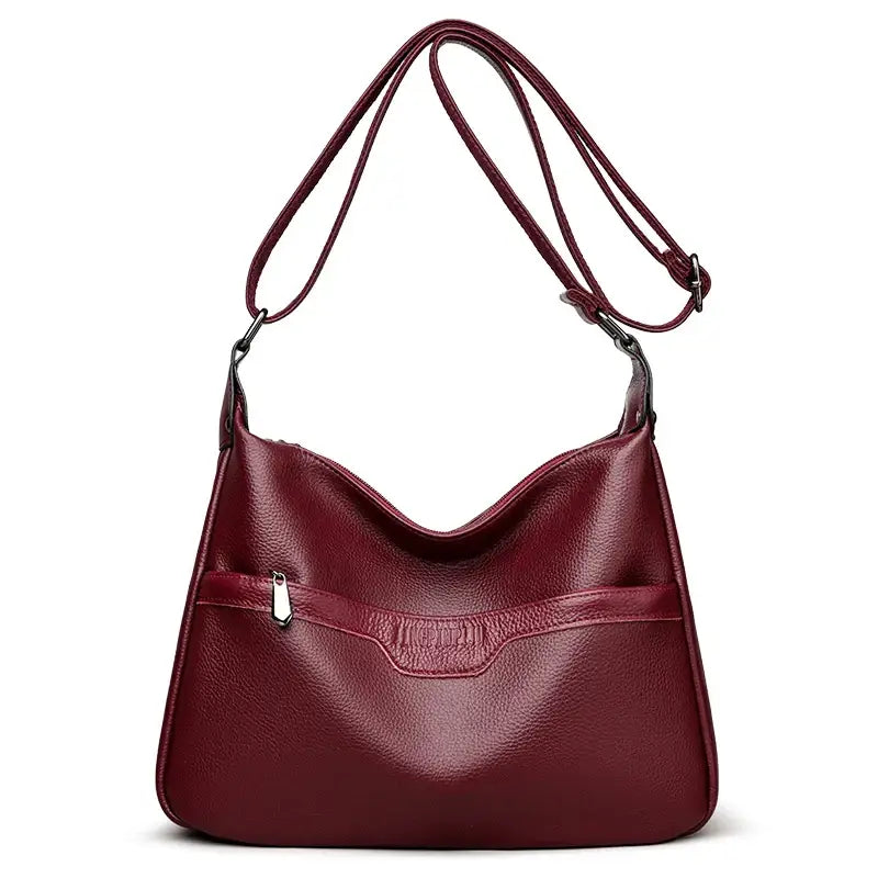 Bolsa de Couro Feminina Transversal