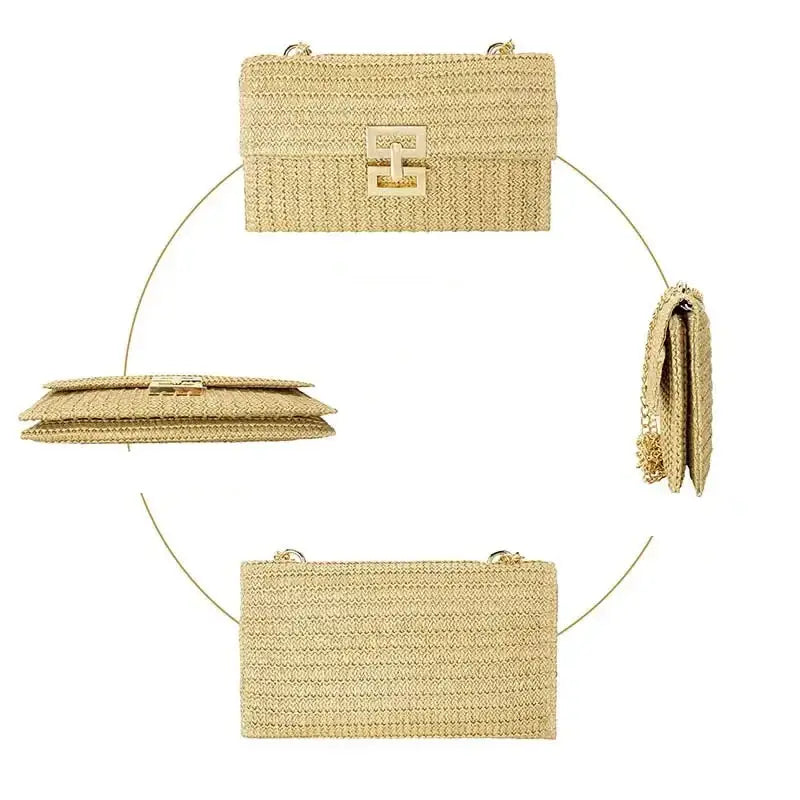 Bolsa de Palha Chic Transversal