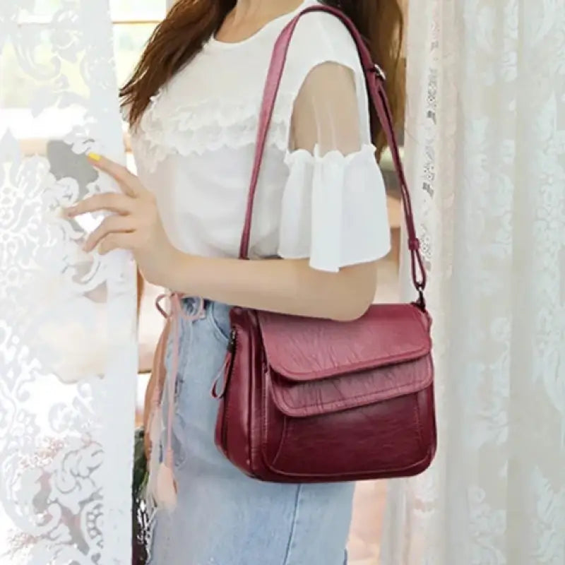 Bolsa Transversal Feminina Couro