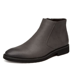 Bota Masculina de Couro Cano Curto