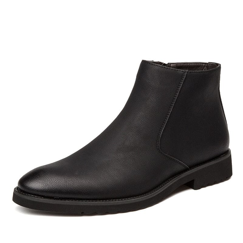 Bota Masculina de Couro Cano Curto