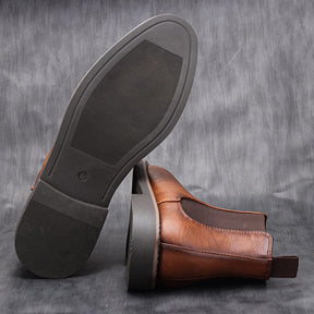 Bota Chelsea Masculina De Couro