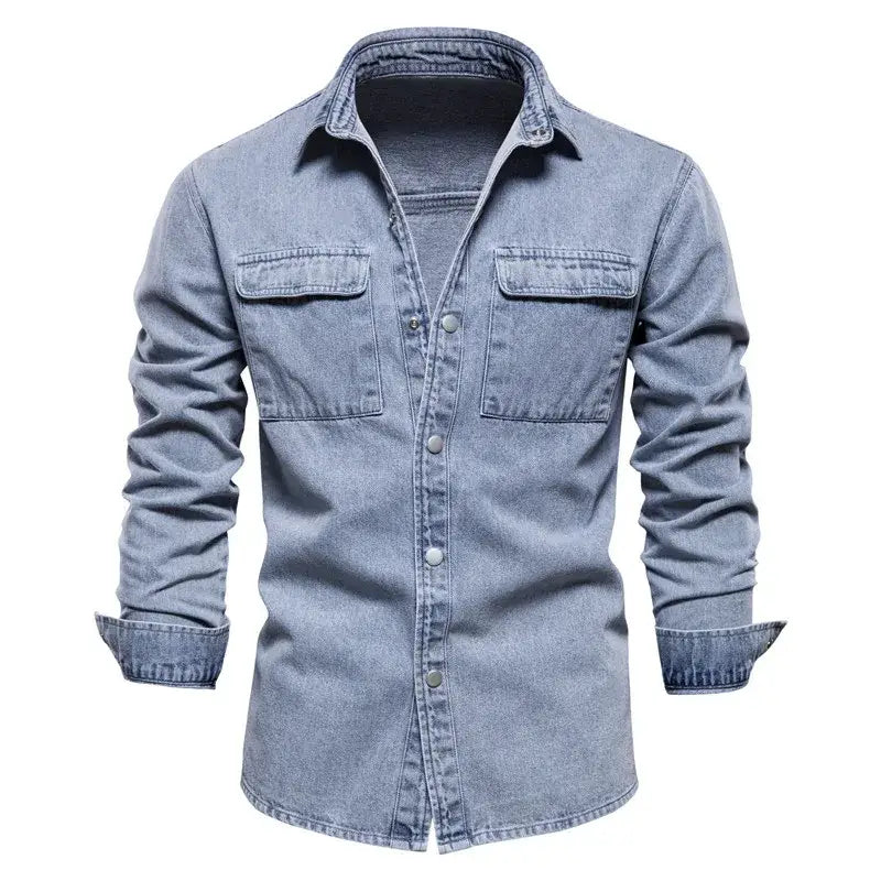 Camisa Jeans Masculina Elegance
