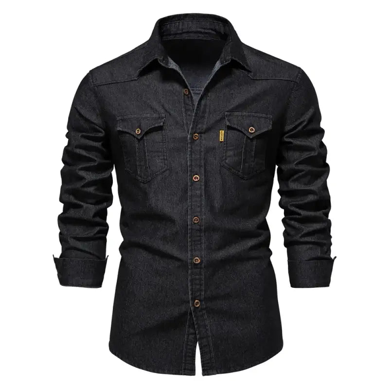 Camisa Jeans Masculina Slim