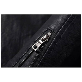 Jaqueta De Couro Masculina Slim Moderna