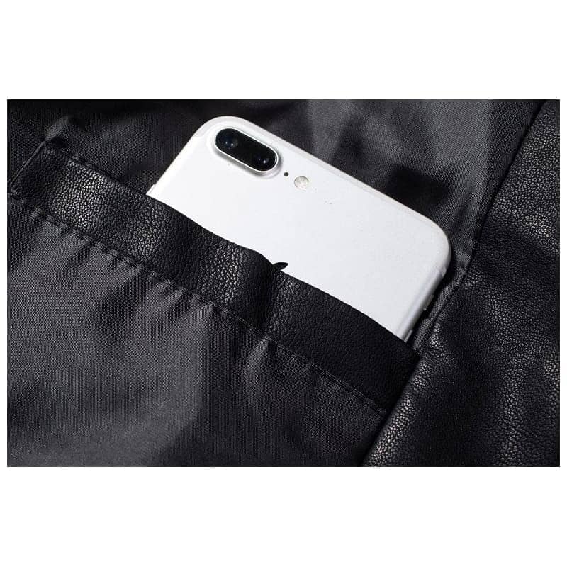 Jaqueta De Couro Masculina Slim Moderna