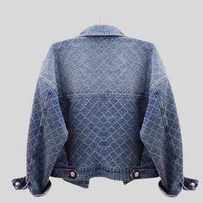 Jaqueta Jeans Feminina Tweed