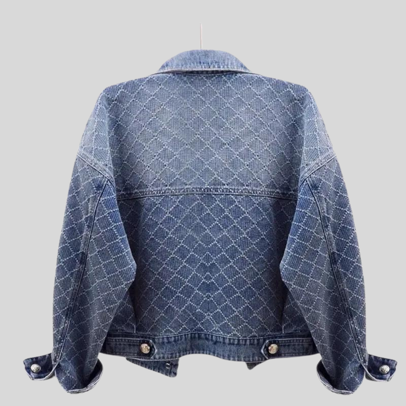 Jaqueta Jeans Feminina Tweed