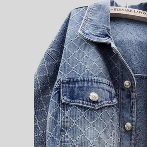 Jaqueta Jeans Feminina Tweed