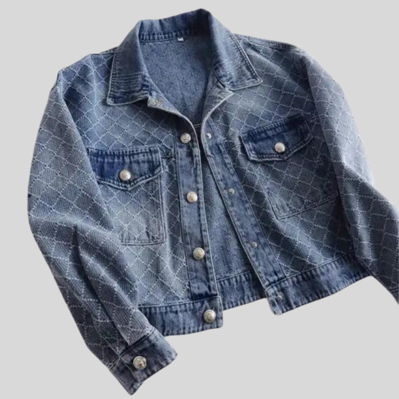 Jaqueta Jeans Feminina Tweed