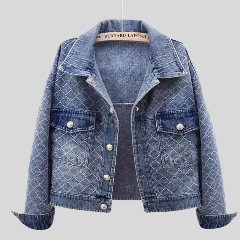 Jaqueta Jeans Feminina Tweed