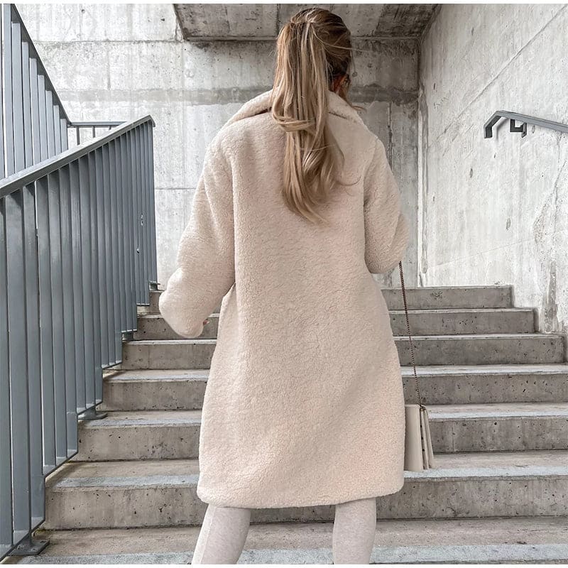 Sobretudo Feminino Longo de Lã