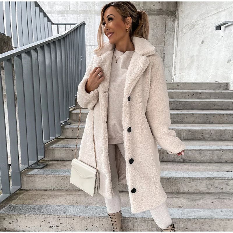 Sobretudo Feminino Longo de Lã